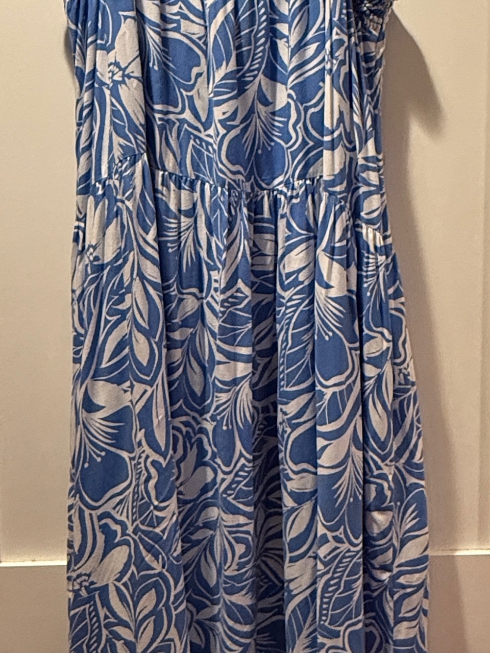 Old Navy Blue and White Floral Maxi Dress